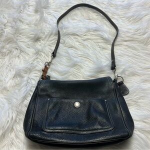 Coach Black Leather Shoulder Bag